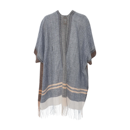 Gray Chevron Cardigan Sweater