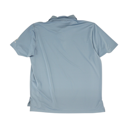 Blue Solid Short Sleeve Polo