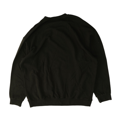 Black Solid Sweatshirt Pullover