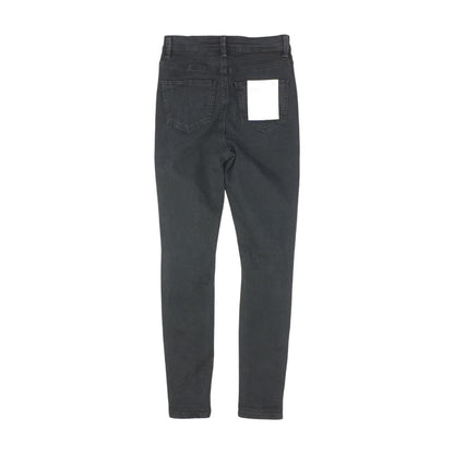 Black Solid High Rise Jeans