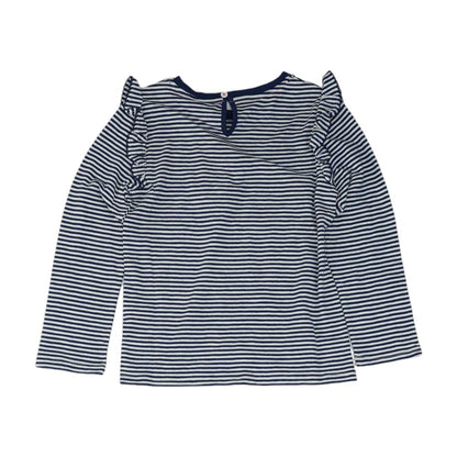 Navy Striped Knit Top