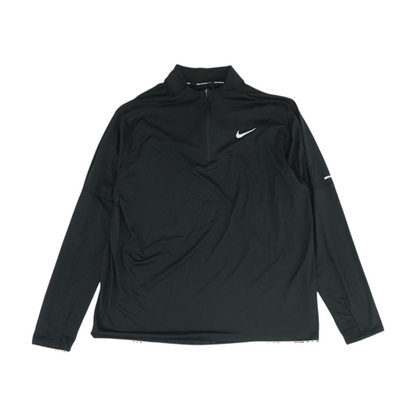 Black Solid 1/4 Zip Pullover