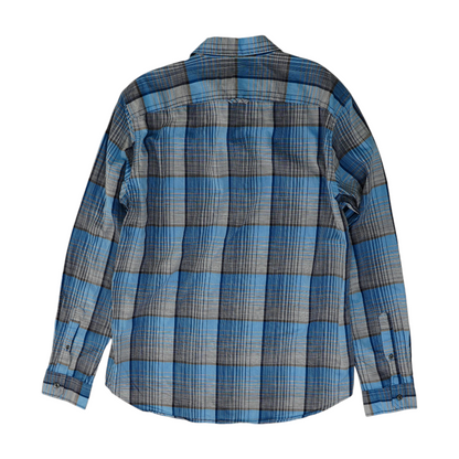 Blue Plaid Long Sleeve Button Down