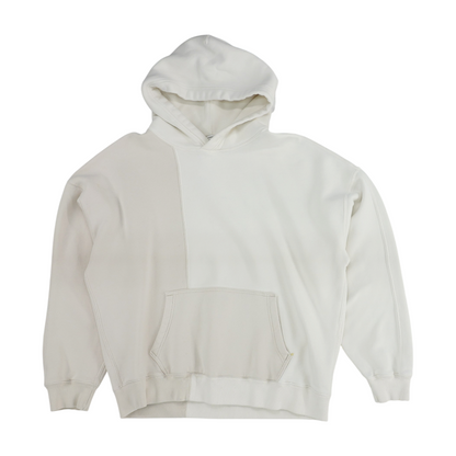 Beige Color Block Hoodie Pullover