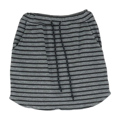 Gray Striped Mini Skirt