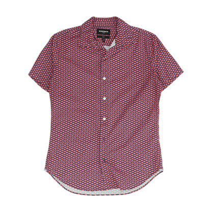 Multi Abstract Short Sleeve Button Down