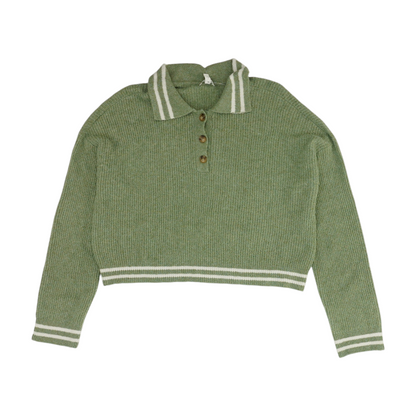 Green 1/4 Zip Sweater