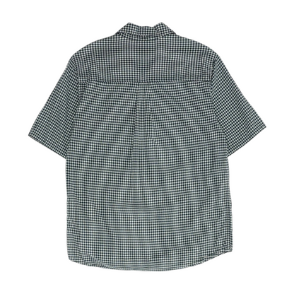 Navy Check Short Sleeve Button Down