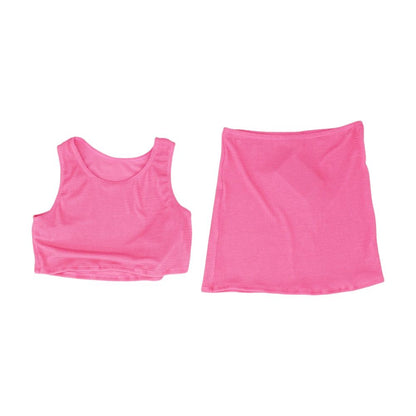 Pink Solid Cover-Up Set