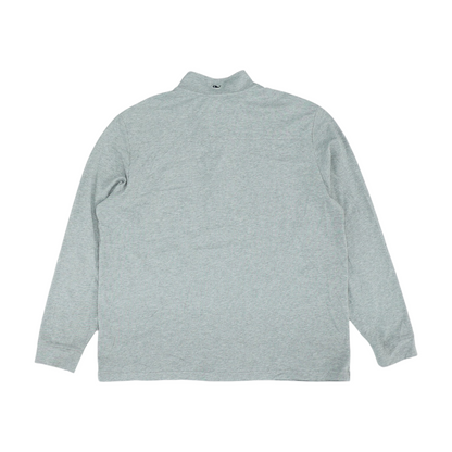 Gray Solid 1/4 Zip Pullover