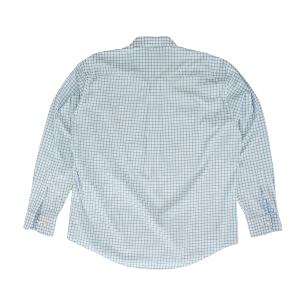 White Check Long Sleeve Button Down