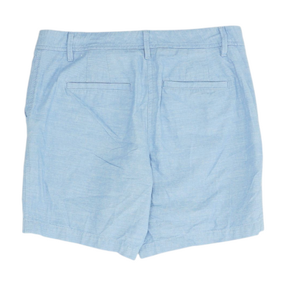Blue Solid Chino Shorts