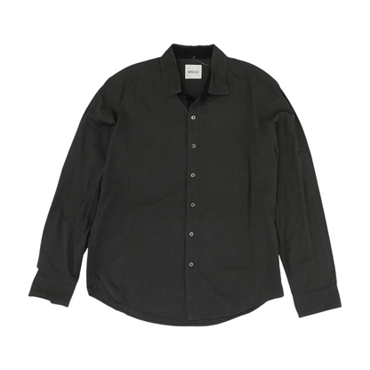 Charcoal Solid Long Sleeve Button Down