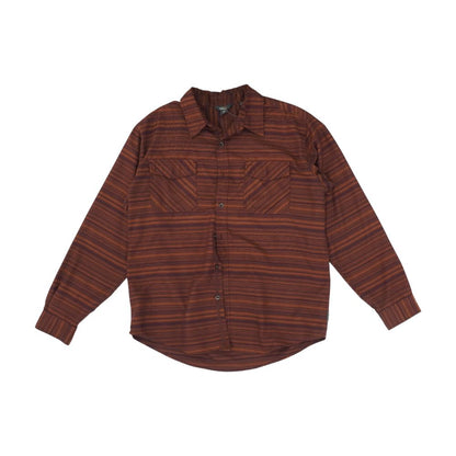 Rust Striped Long Sleeve Button Down