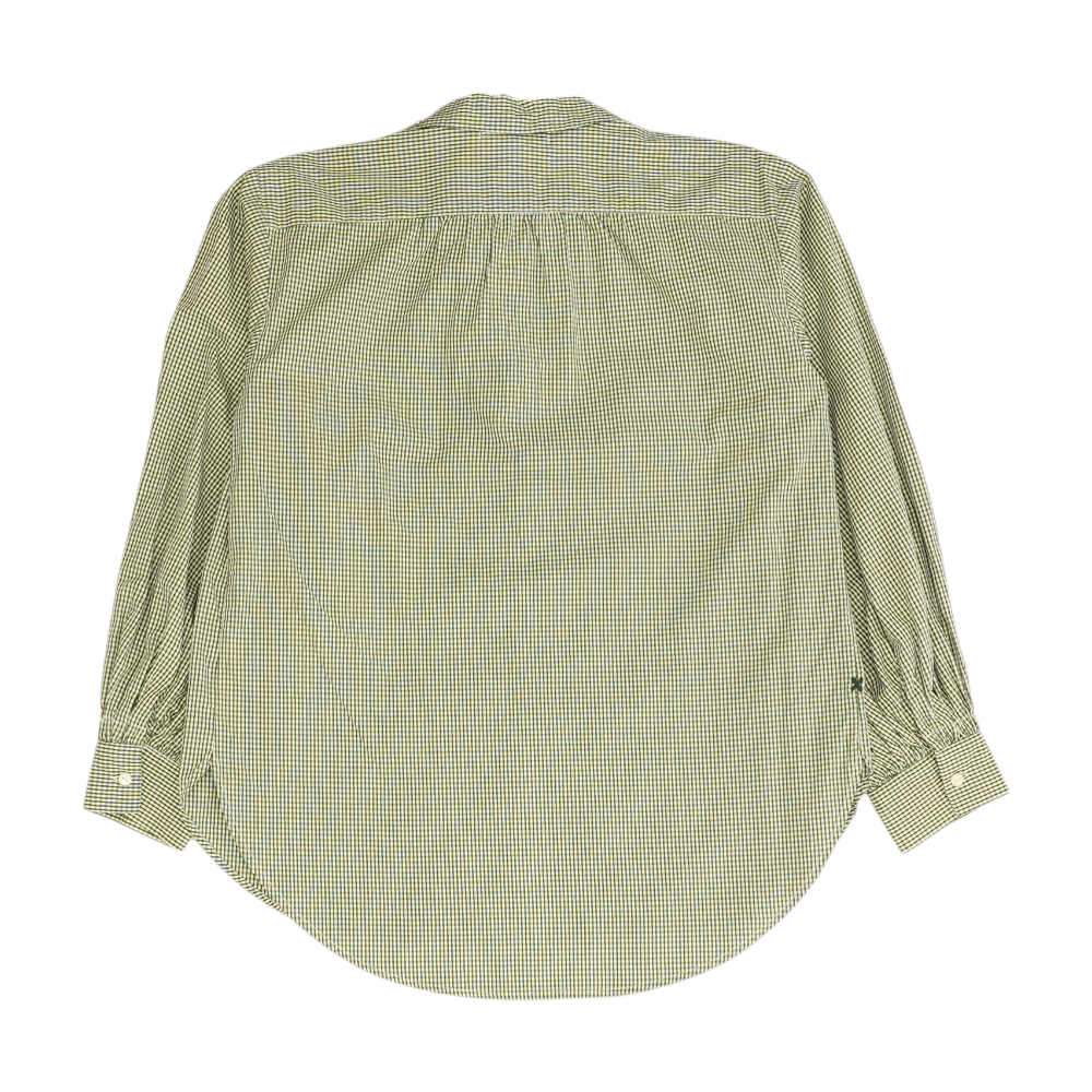 Green Check Button Down
