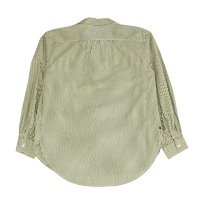 Green Check Button Down