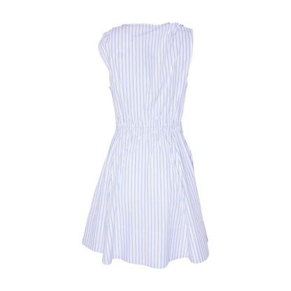 White Striped Mini Dress