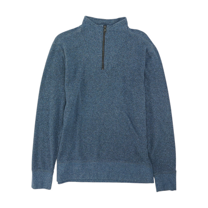 Blue Tall Solid 1/4 Zip Sweater