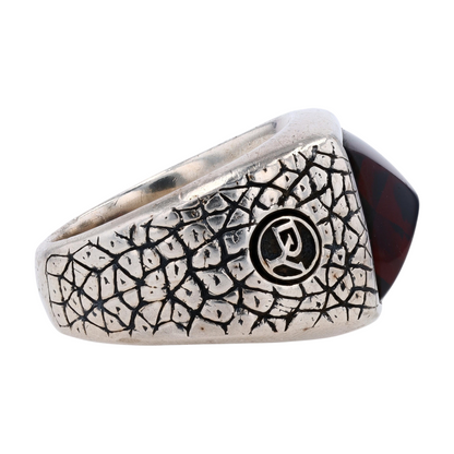 Sterling Silver Garnet Statement Ring