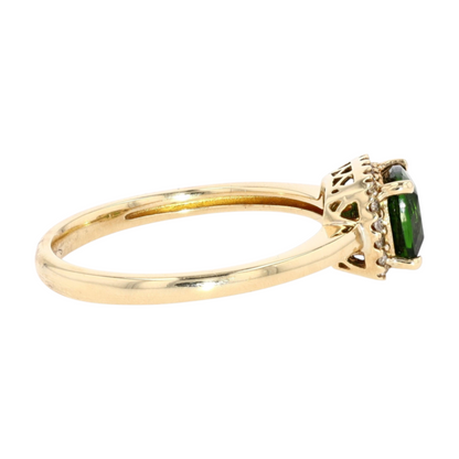 1 ctw 10K Yellow Gold Chrome Diopside Fashion Ring