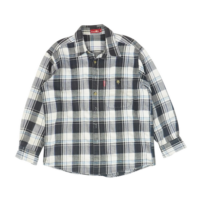 Multi Plaid Flannel Button Down