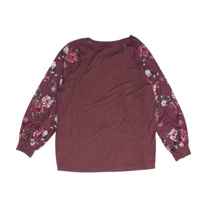 Red Floral Blouse