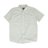 Green Striped Short Sleeve Button Down