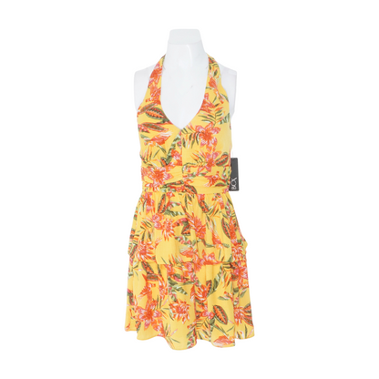 Orange Floral Mini Dress