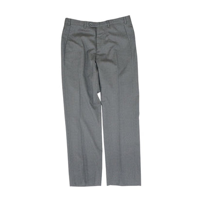 Gray Solid Dress Pants
