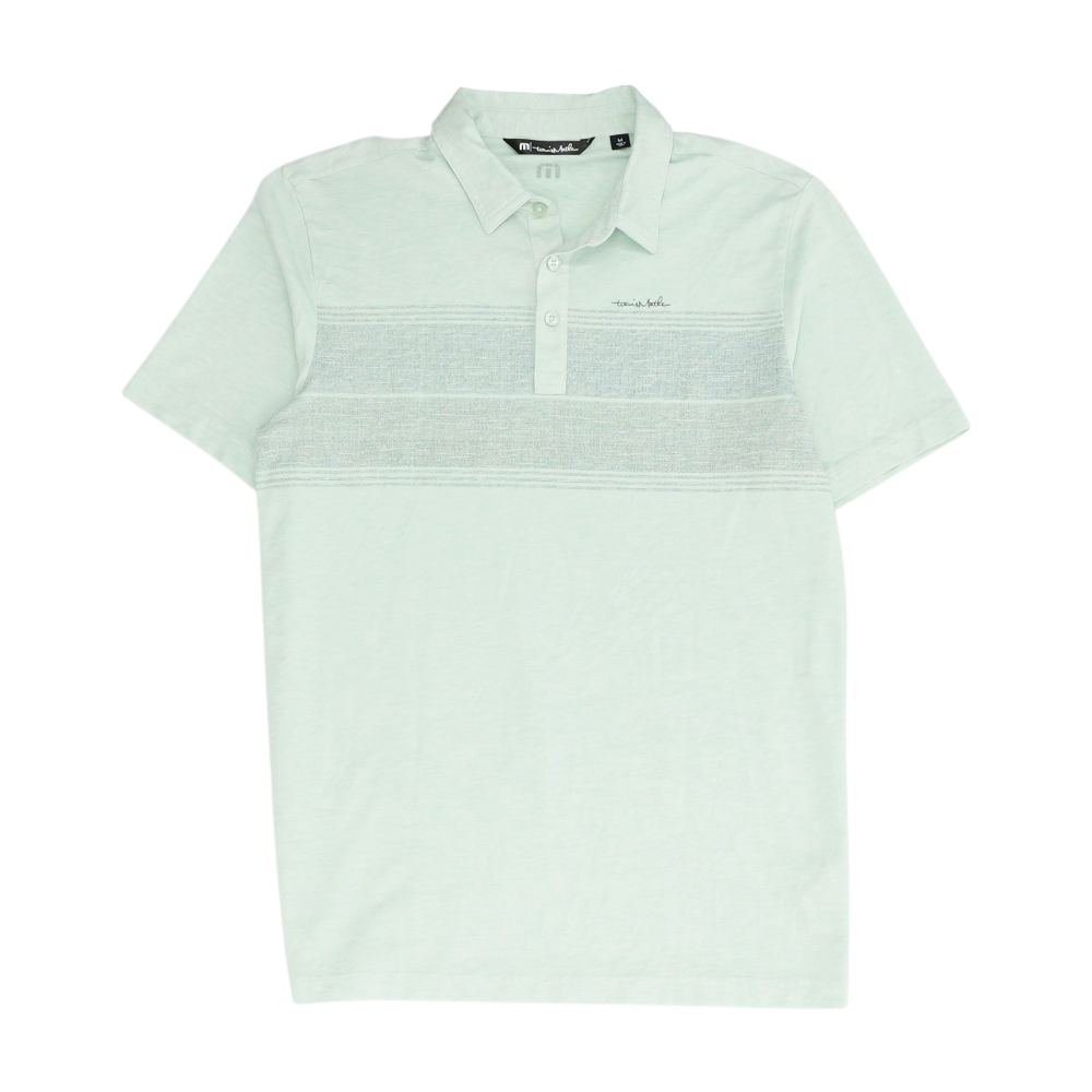 Green Striped Short Sleeve Polo