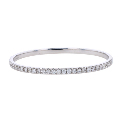 2 ctw 14K White Gold Diamond Bangle Bracelet