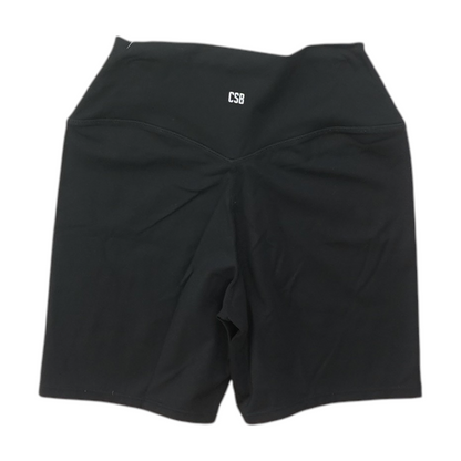 Black Solid Active Shorts