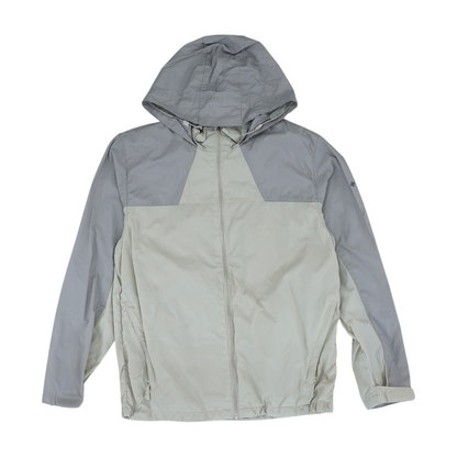 Beige Color Block Rain Jacket