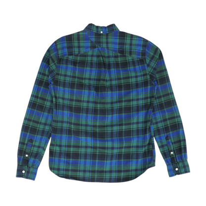 Green Plaid Flannel Button Down