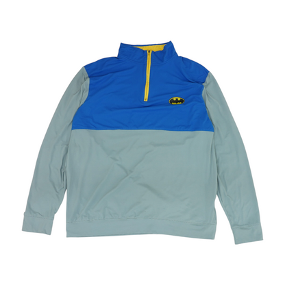 Blue Color Block 1/4 Zip Pullover