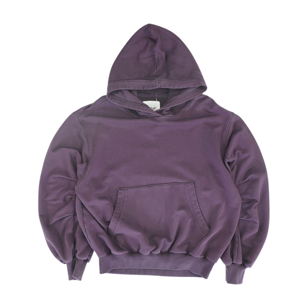 Purple Solid Hoodie Pullover