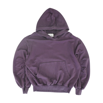 Purple Solid Hoodie Pullover