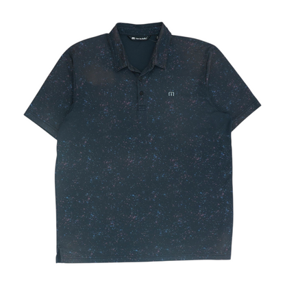 Black Abstract Short Sleeve Polo