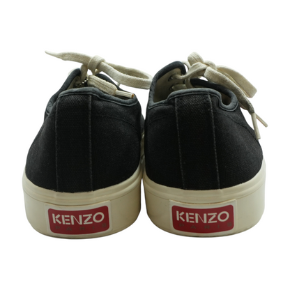 Black Canvas Boke Flower Low Top Sneakers
