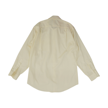 Ivory Solid Long Sleeve Button Down