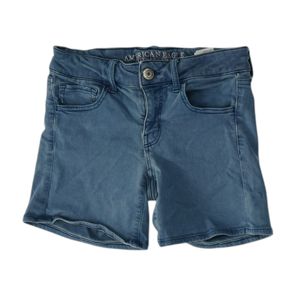 Blue Solid 5-Pocket Shorts