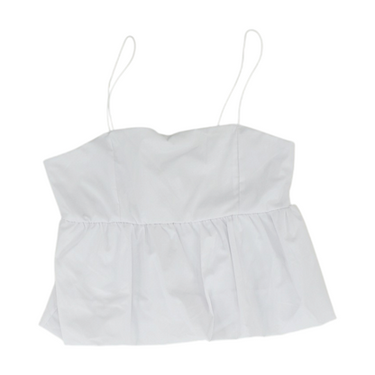 White Cropped Blouse