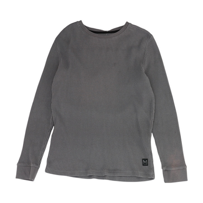 Gray Solid Pullover Sweater