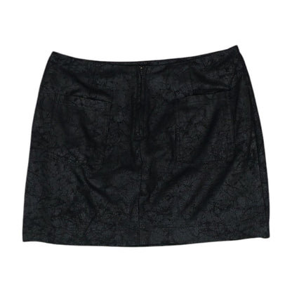Black Graphic Mini Skirt