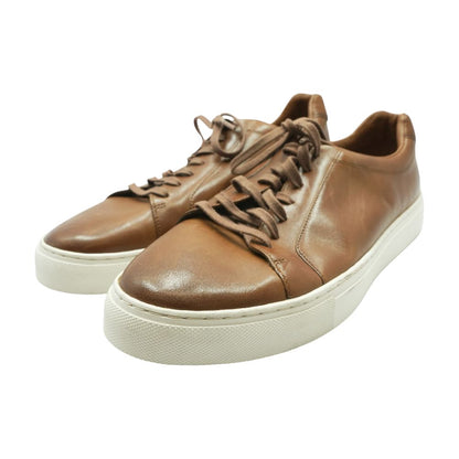 Brown Leather Low Top Athletic Shoes