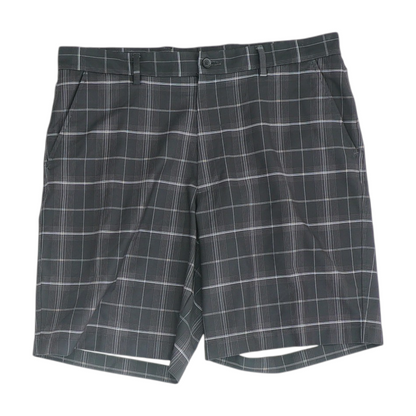 Black Plaid Active Shorts