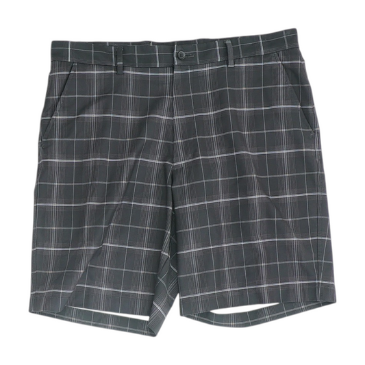 Black Plaid Active Shorts