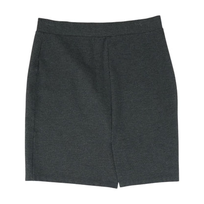 Charcoal Solid Midi Skirt