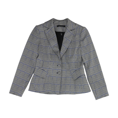 White Houndstooth Blazer