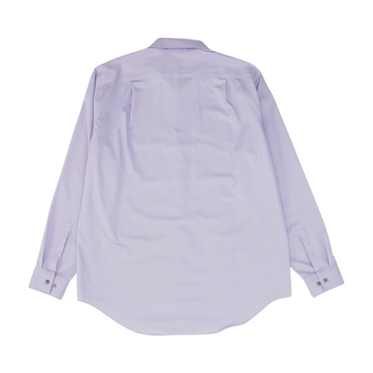 Purple Solid Long Sleeve Button Down